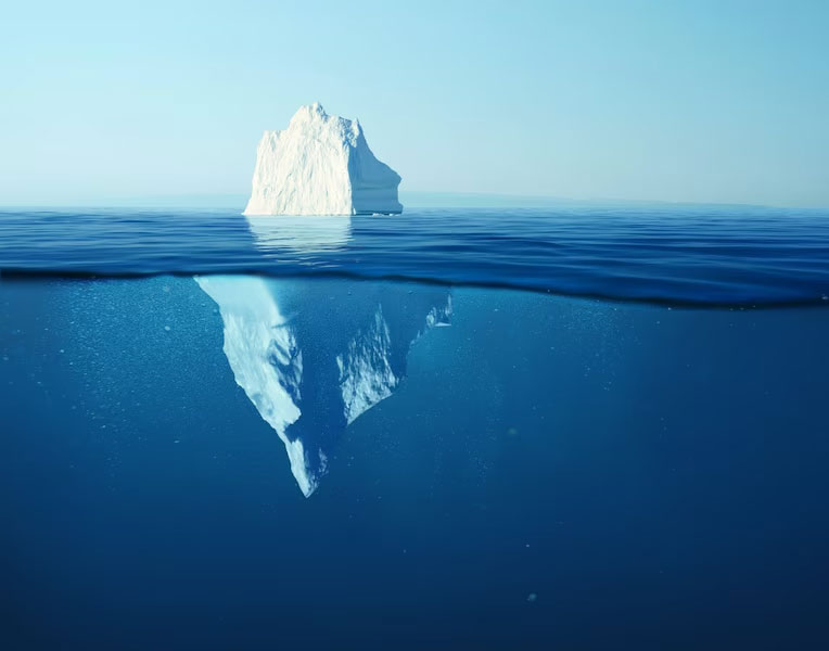 معنی اصطلاح tip of the iceberg